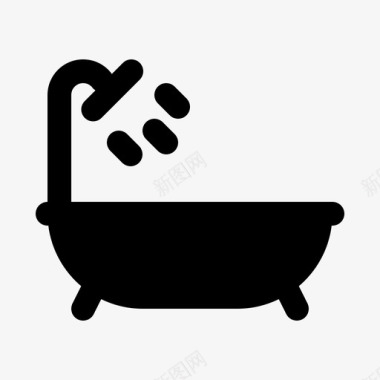 浴缸中介经纪人图标图标