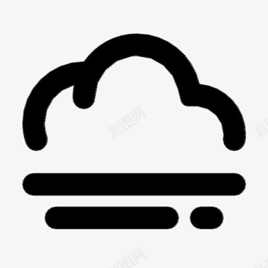 雾气候云图标图标