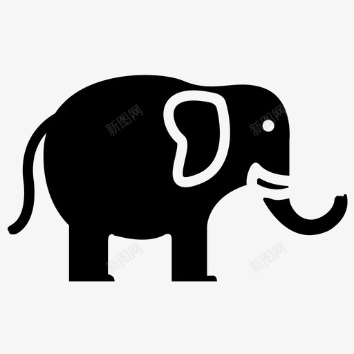 大象象牙巨型图标svg_新图网 https://ixintu.com 厚皮动物 大草原 大象 巨型 象牙
