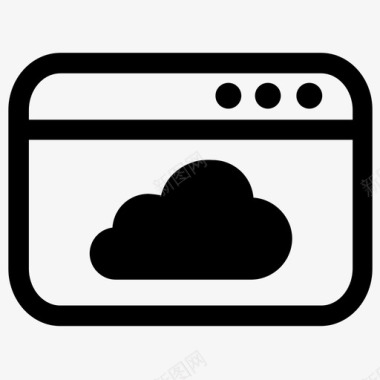 云云计算云网络浏览器图标图标
