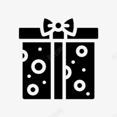 礼品盒圣诞节新年图标图标