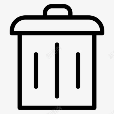垃圾箱生态环境图标图标