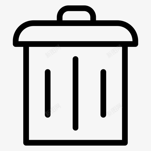 垃圾箱生态环境图标svg_新图网 https://ixintu.com 垃圾箱 环境 生态 生态图标 自然