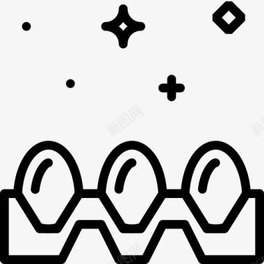 鸡蛋盒烹饪食品图标图标