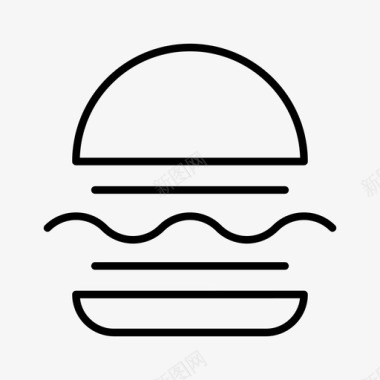 汉堡培根快餐图标图标