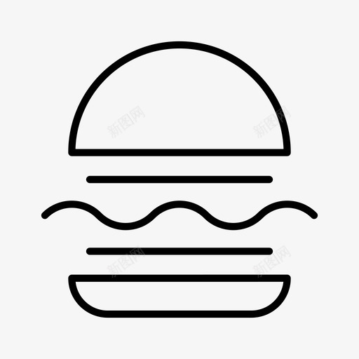 汉堡培根快餐图标svg_新图网 https://ixintu.com 垃圾 培根 快餐 汉堡 简单 食物