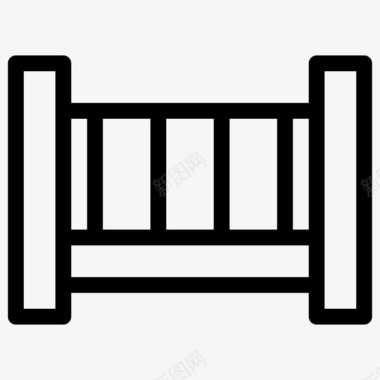 婴儿床床摇篮图标图标