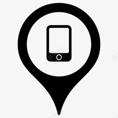 智能手机iphone地图标记图标
