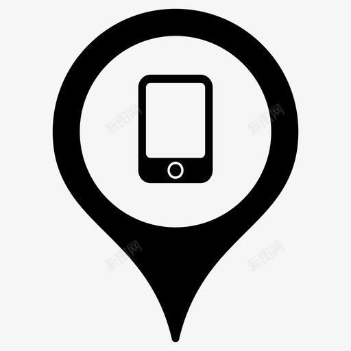 智能手机iphone地图标记svg_新图网 https://ixintu.com iphone pin 地图指针 地图标记 手机商店 智能手机