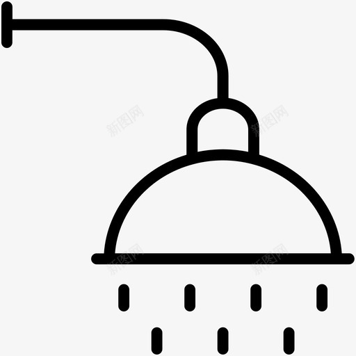 淋浴洗澡身体护理图标svg_新图网 https://ixintu.com 房地产泡沫图标 水滴 洗澡 淋浴 淋浴头 身体护理