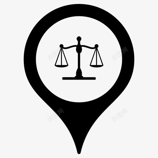 法官法院地图标记svg_新图网 https://ixintu.com 别针 地图指针 地图标记 比例尺 法官 法院