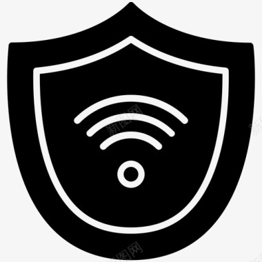 安全连接屏蔽wifi图标图标