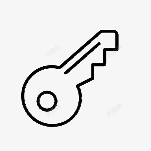 钥匙入口门图标svg_新图网 https://ixintu.com 入口 打开 解锁 钥匙 门