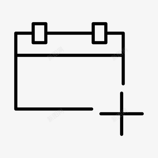 添加日历计划加号图标svg_新图网 https://ixintu.com 加号 日历精简 日程安排 添加日历 计划