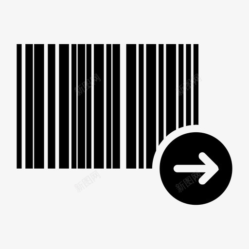 条形码转发标识产品标识图标svg_新图网 https://ixintu.com 产品标识 发送 条形码转发 标识