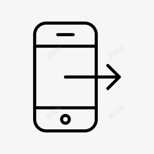 右箭头通信设备图标svg_新图网 https://ixintu.com 出口 右箭头 智能手机 电子 移动 简单 设备 通信