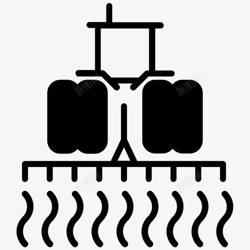 拖拉机农场田地图标svg_新图网 https://ixintu.com 农场 拖拉机 犁 田地 美味农场铭文 耕耘