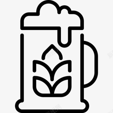 麦芽啤酒马克杯weissbier图标图标