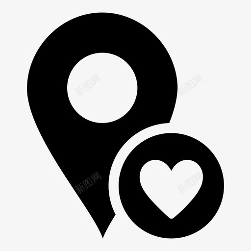 地图图钉心脏地图位置图标svg_新图网 https://ixintu.com 占位符 地图位置 地图图钉 地图导航 地图指针 心脏