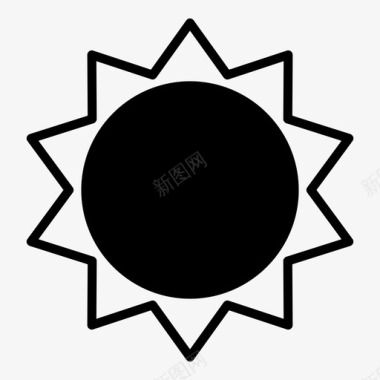 太阳星星夏天图标图标