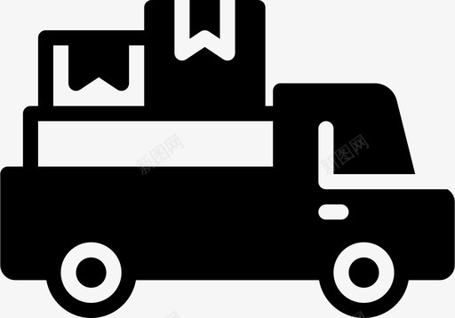送货车包裹装运图标图标