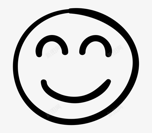 微笑表情手绘图标svg_新图网 https://ixintu.com 微笑 手绘 笑 表情