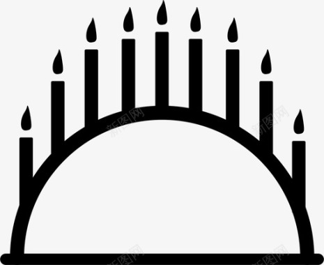 蜡烛燃烧的蜡烛灯光图标图标