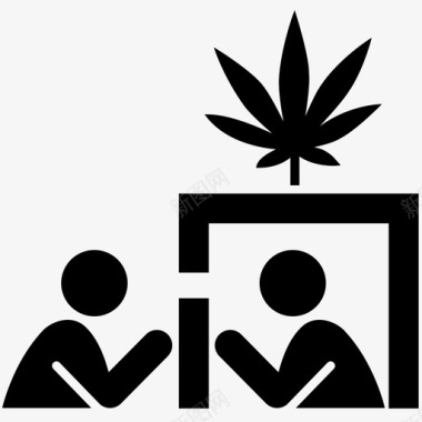 大麻药房大麻药物图标图标