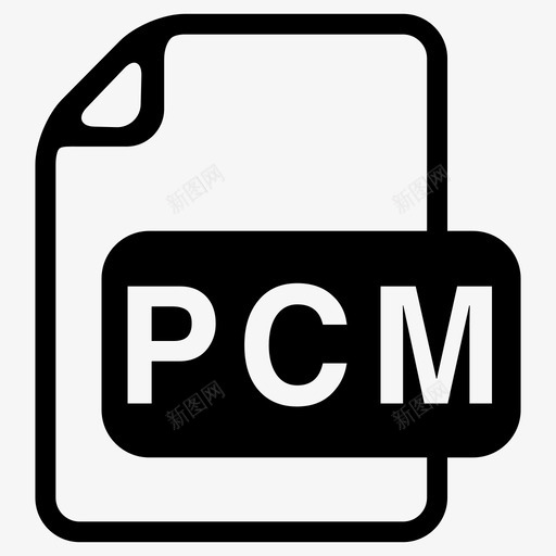 pcm音频文件扩展名图标svg_新图网 https://ixintu.com pcm 文件扩展名 文件格式 文件类型 音频