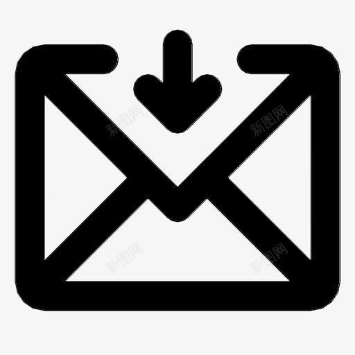 邮件附件电子邮件图标svg_新图网 https://ixintu.com 传入 信封 收件箱 电子邮件 邮件 邮箱 附件