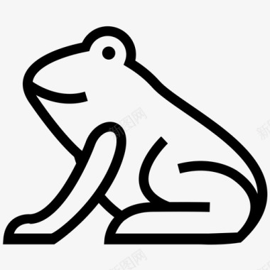 青蛙动物游泳图标图标