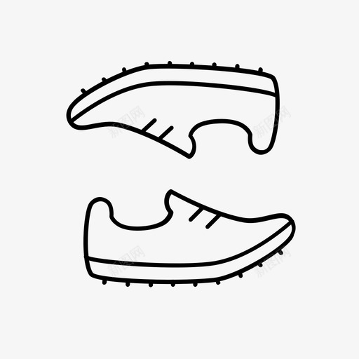 鞋子跑步跑鞋图标svg_新图网 https://ixintu.com 小径 跑步 跑鞋 鞋子