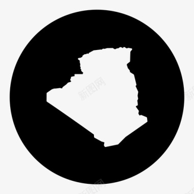 阿尔及利亚国家位置图标图标