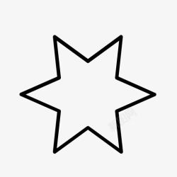 星形状星形六角星几何图标高清图片