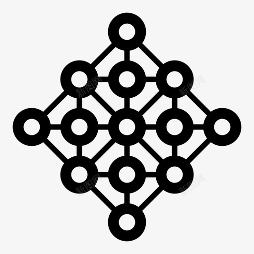 连接网络奇数图标svg_新图网 https://ixintu.com 几何形状 十三 奇数 有线 网络 连接