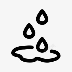 水往上溢出雨水坑哭泣石油图标高清图片