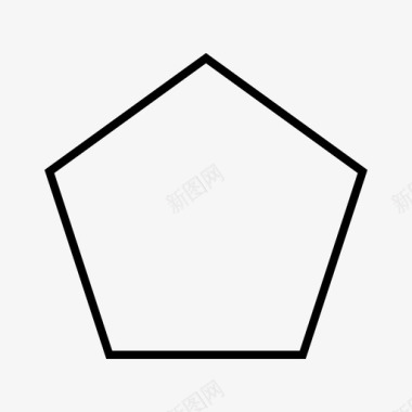 五边形按钮几何体图标图标
