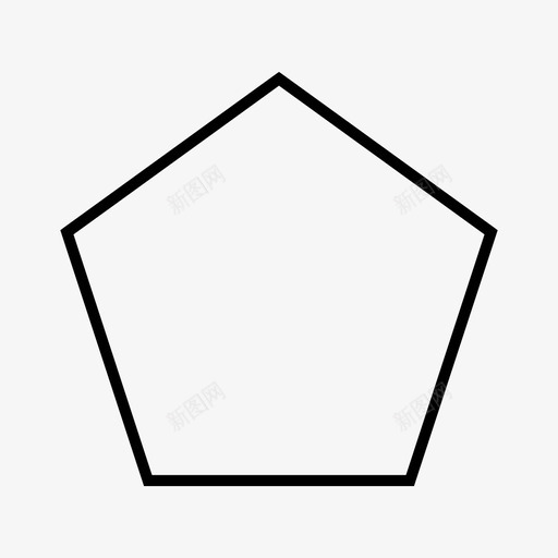 五边形按钮几何体图标svg_新图网 https://ixintu.com 五边形 几何体 多边形 形状 按钮