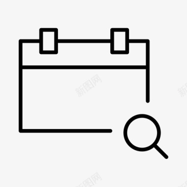 搜索日历事件放大镜图标图标