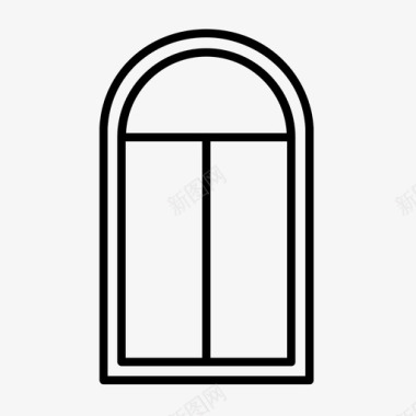拱形窗真拱窗窗图标图标