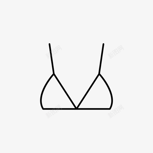 三角形胸罩性感图标svg_新图网 https://ixintu.com 三角形 内衣 女性 性感 最小胸罩 胸罩
