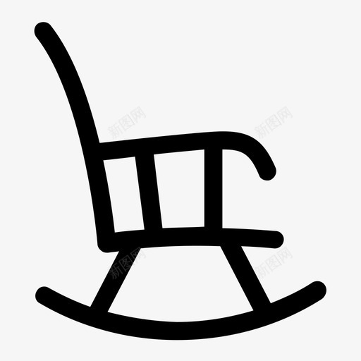 摇椅扶手椅酒廊图标svg_新图网 https://ixintu.com 家具 座椅 扶手椅 摇椅 酒廊