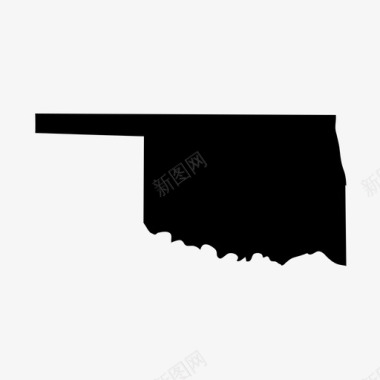 俄克拉荷马州地图州图标图标