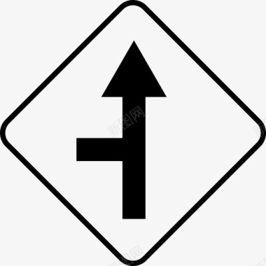 左交叉口箭头道路图标图标