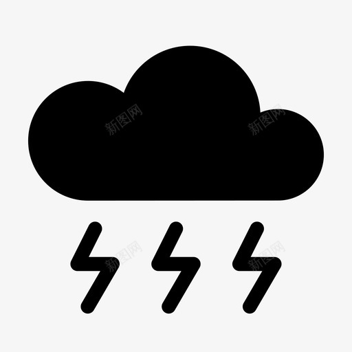 雷声极端天气闪电图标svg_新图网 https://ixintu.com 天气闪电 极端天气 闪电 雷声 风暴