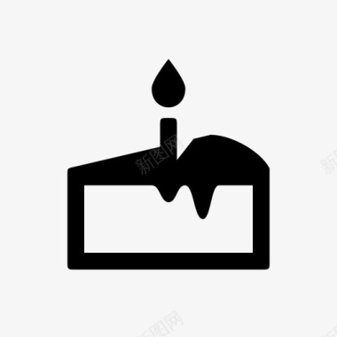 生日蛋糕片烘焙生日蛋糕图标图标