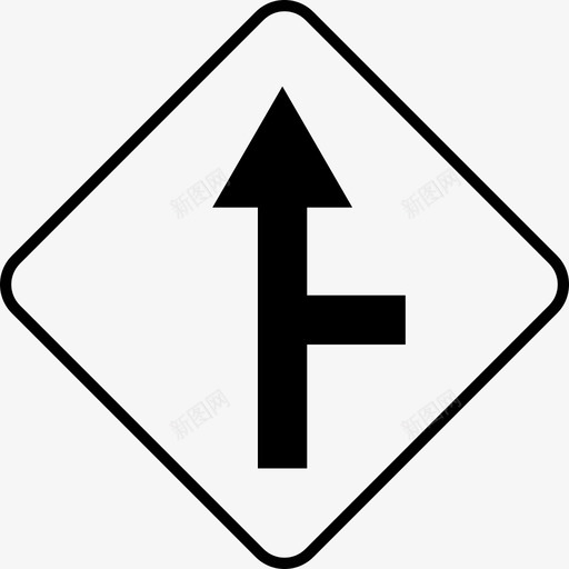 右交叉口箭头道路图标svg_新图网 https://ixintu.com 右交叉口 标志 白色路标 箭头 转弯 道路