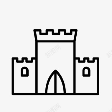 城堡历史王国图标图标