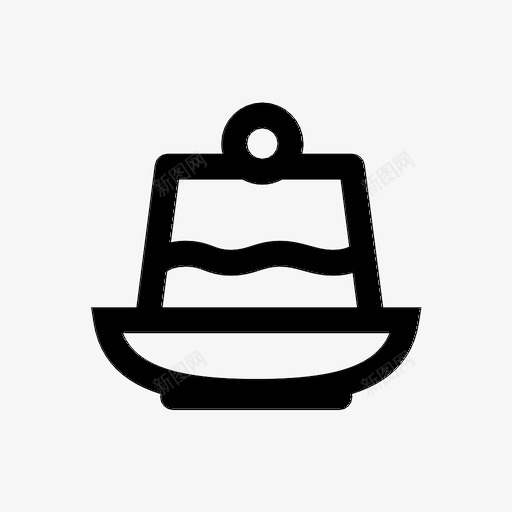 布丁蛋糕甜点图标svg_新图网 https://ixintu.com 布丁 甜点 蛋糕 食物