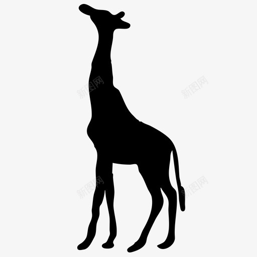 长颈鹿动物野生动物图标svg_新图网 https://ixintu.com 动物 动物园 野生动物 长颈鹿 长颈鹿轮廓